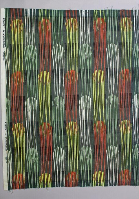 Abstract Reed Print Fabric Sample