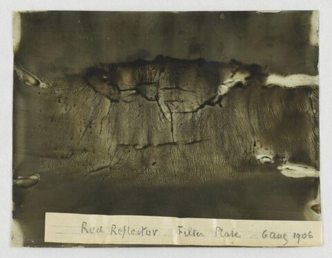 1906 Red Reflector Filter Photographic Plate