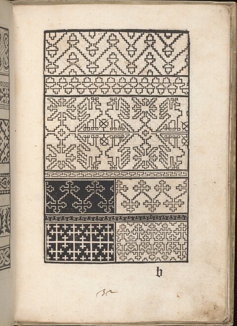 Antique Geometric Needlework Pattern Page