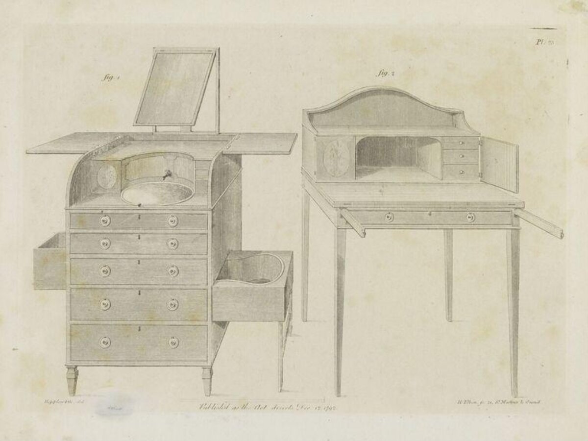 Antique Furniture Design Engraving