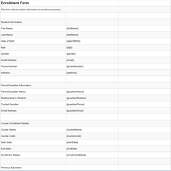 Enrollment Form