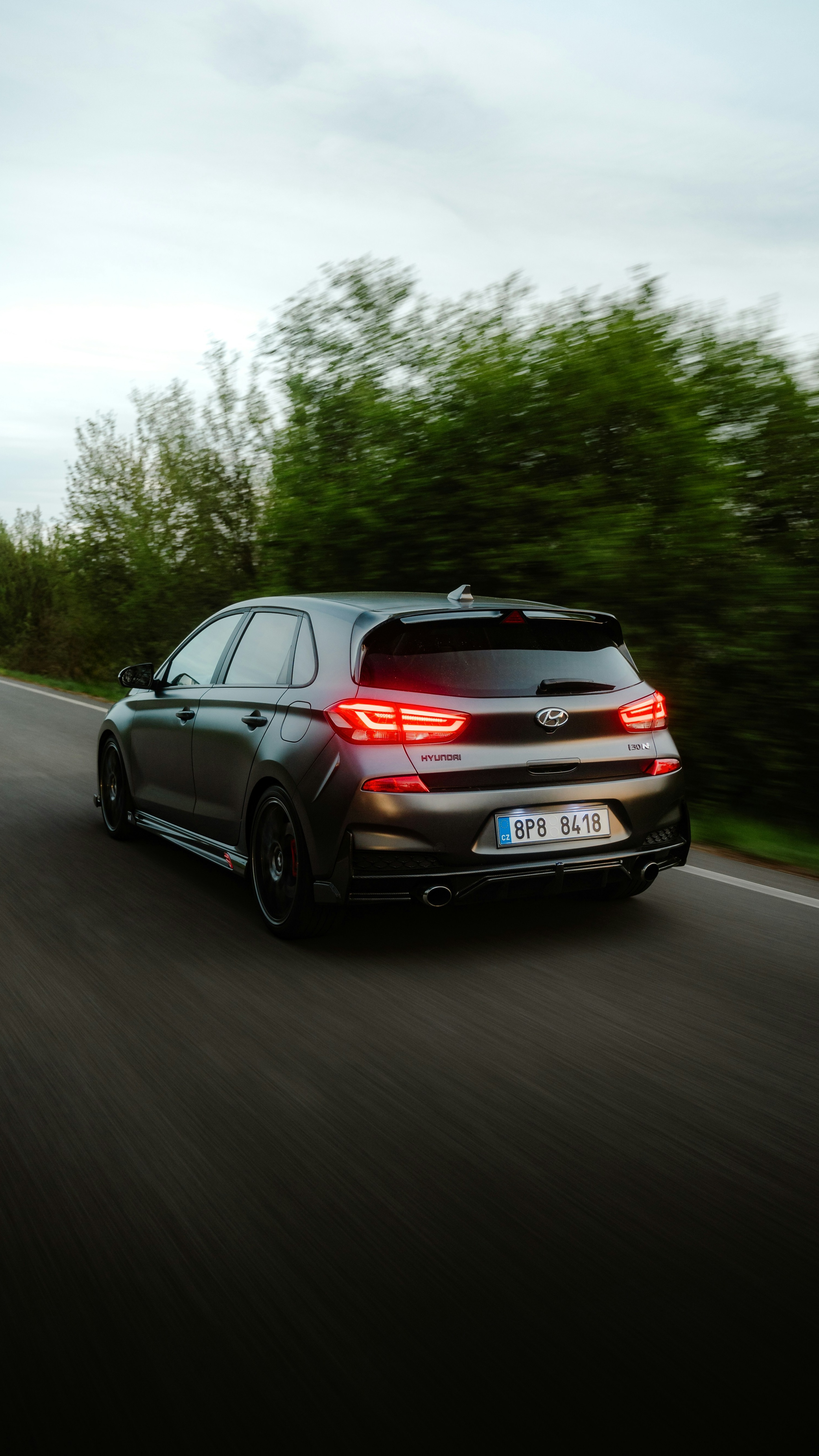 Matte Hyundai i30N On Country Road — Cars