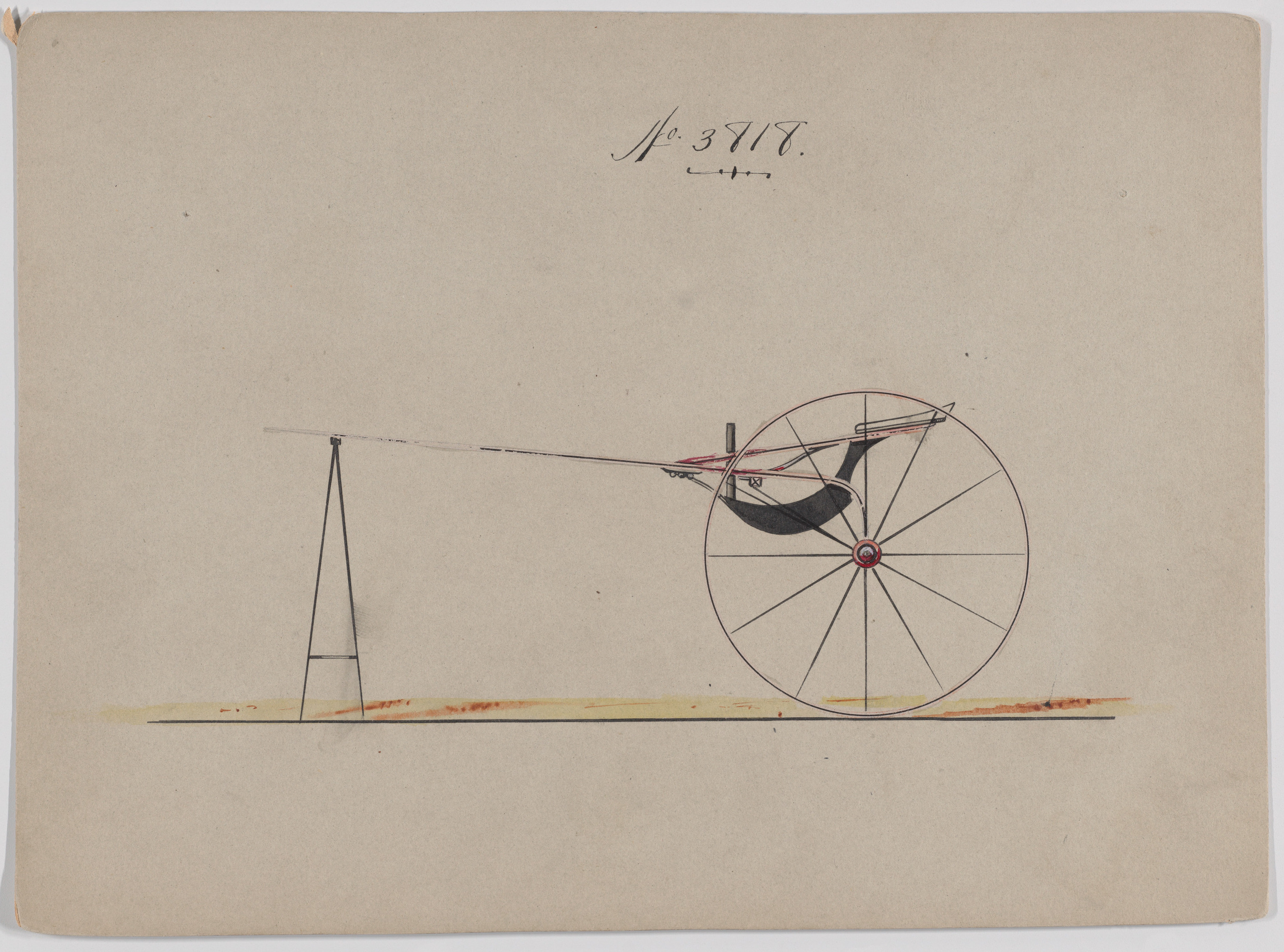 One-Wheel Carriage Design Sketch