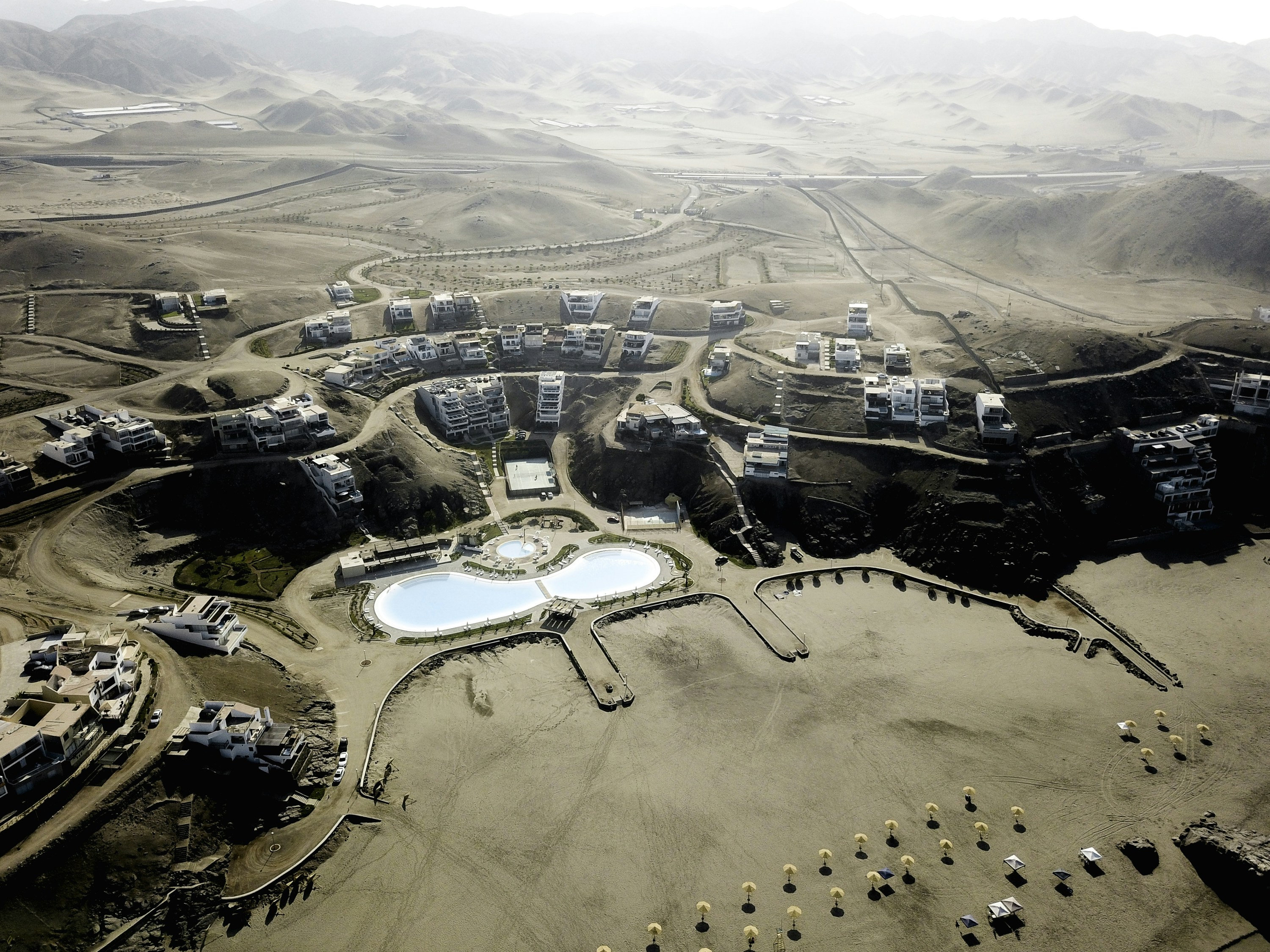 Desert Beach Resort Aerial View
