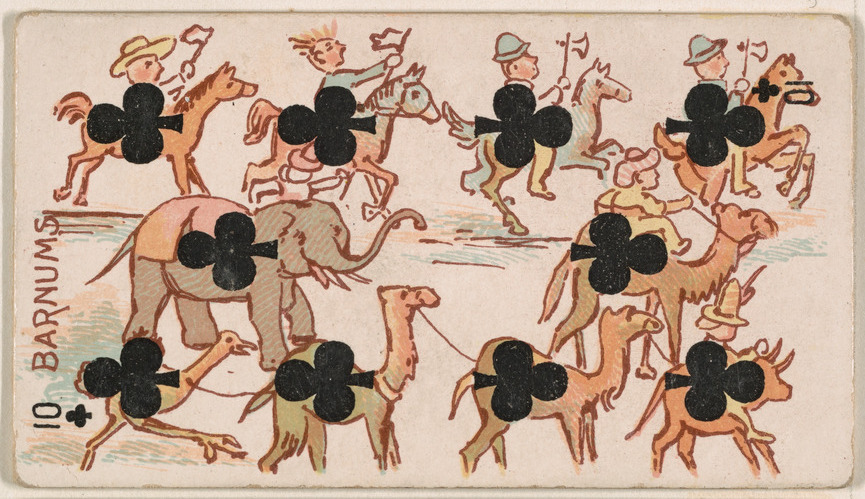 10 of Clubs Vintage Barnum Playing Card