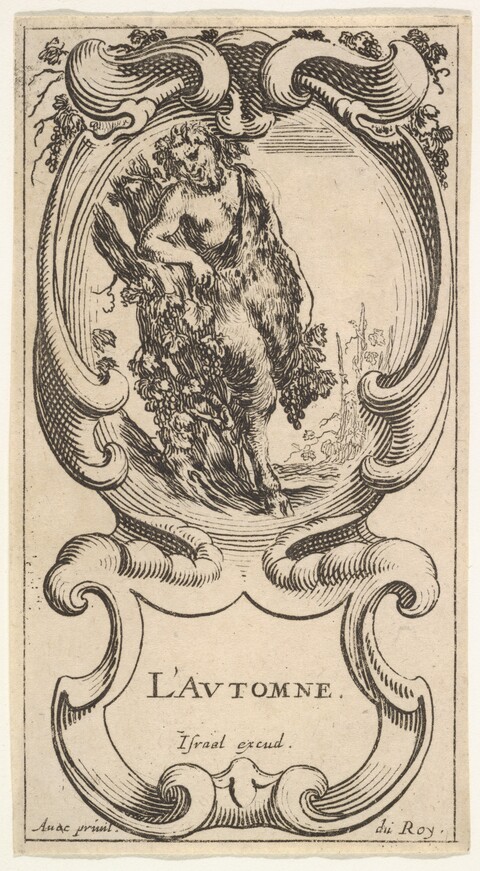 Antique Etching of L'Automne