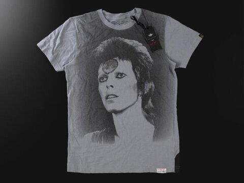David Bowie Printed Grey T-shirt