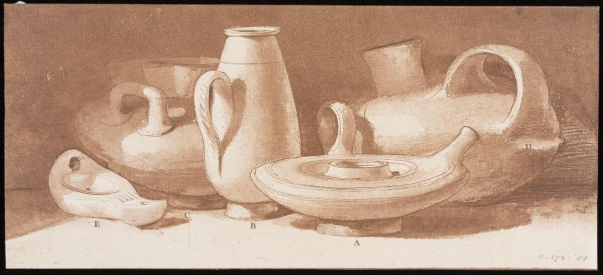 Still Life Sketch of Ancient Pottery