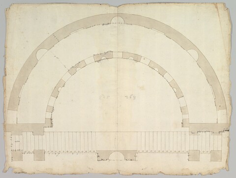 Hand-drawn Amphitheater Architectural Plan