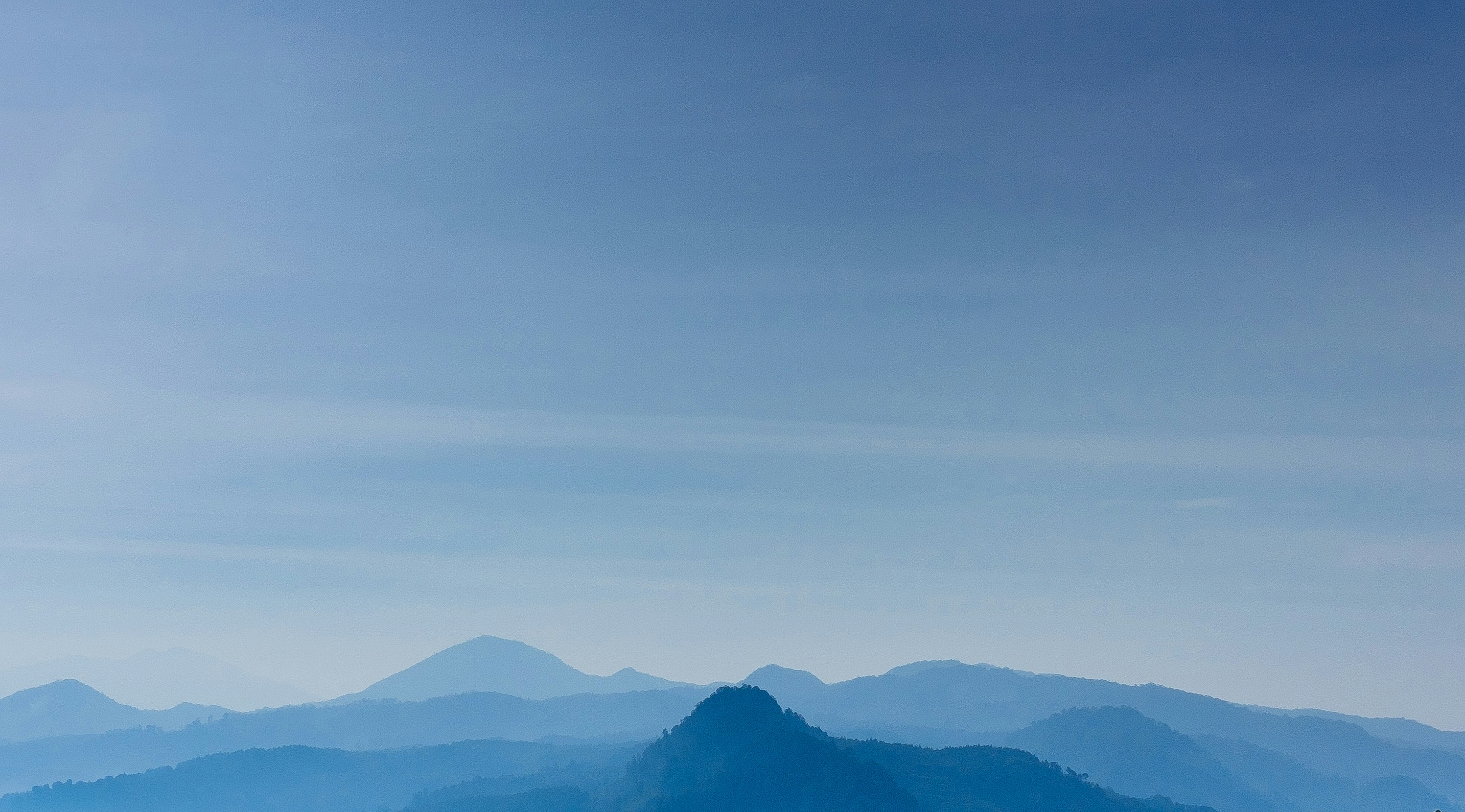 Hazy Layered Mountain Range