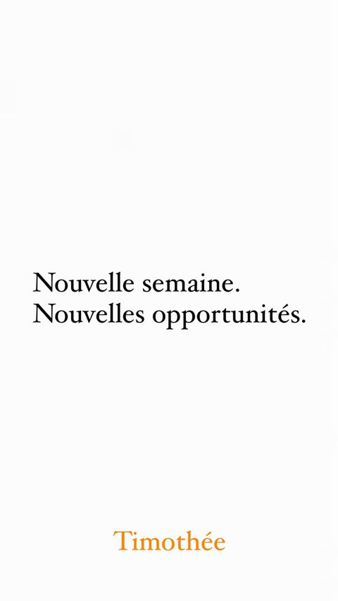 French Motivational New Week Quote