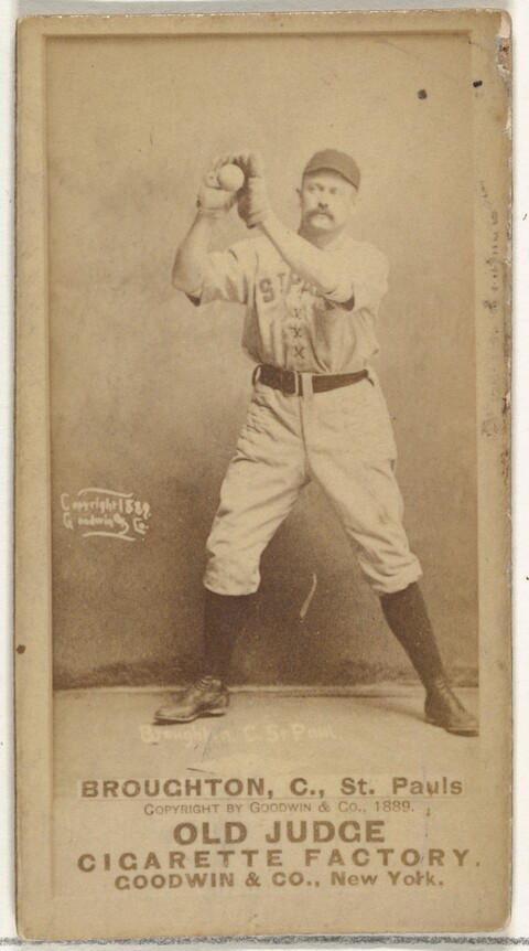 1889 C. Broughton Baseball Cigarette Card