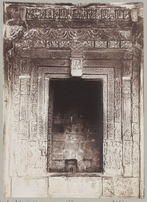 Ornately Carved Ancient Temple Doorway