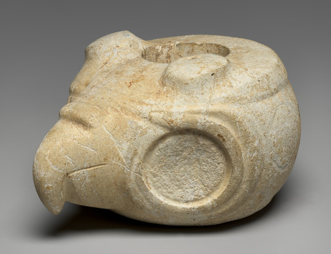Ancient Carved Stone Bird Head Mortar