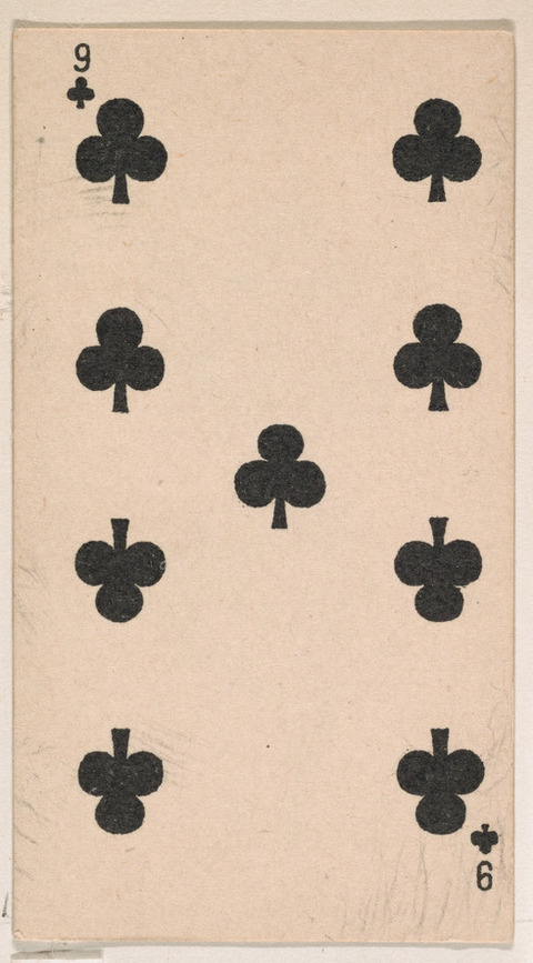 Nine of Clubs Playing Card