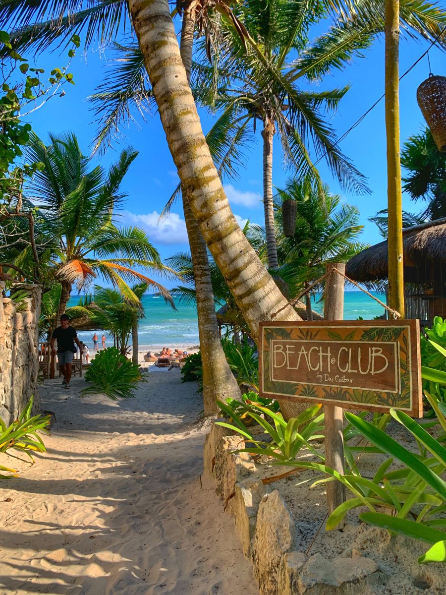 Tropical Beach Club Entrance