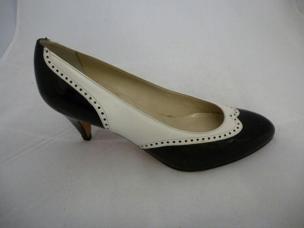 Black and White Women's High Heel Shoe