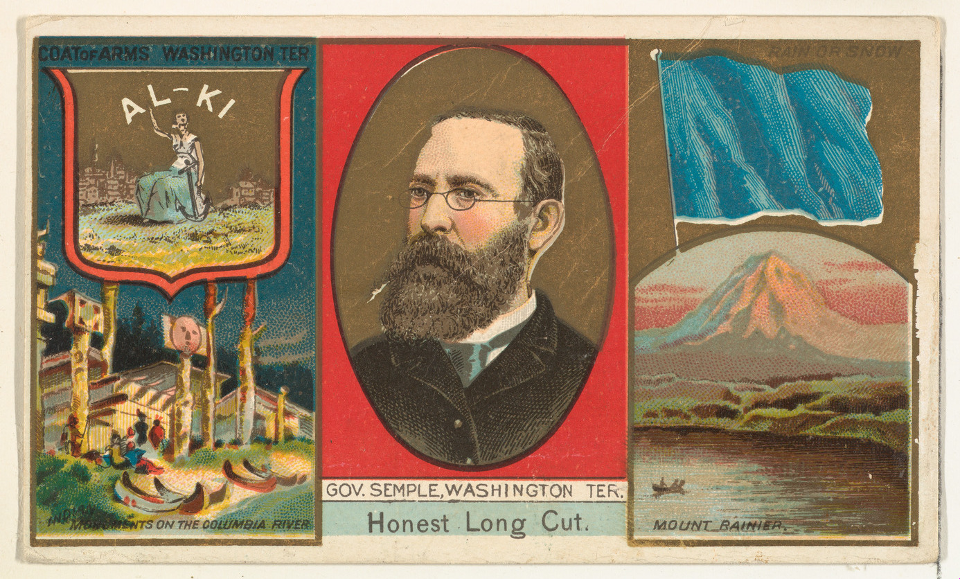 Vintage Washington Territory Governor Card