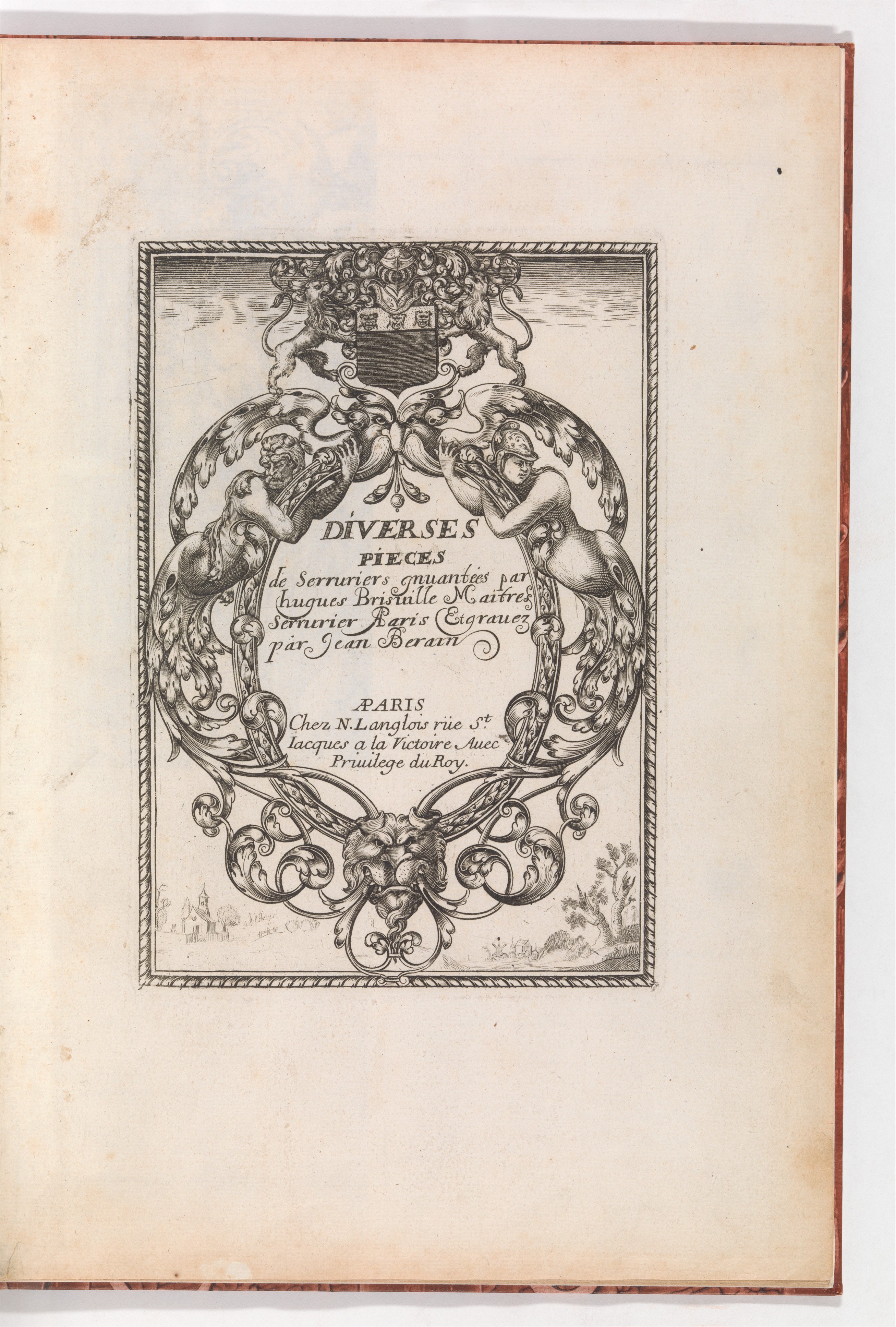 French Antique Engraved Title Page