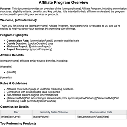 Affiliate Program Overview