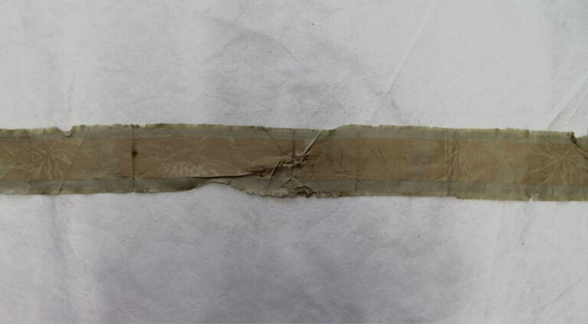 Damaged Antique Fabric Strip
