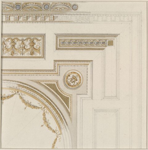 Ornate Ceiling Decor Design Drawing