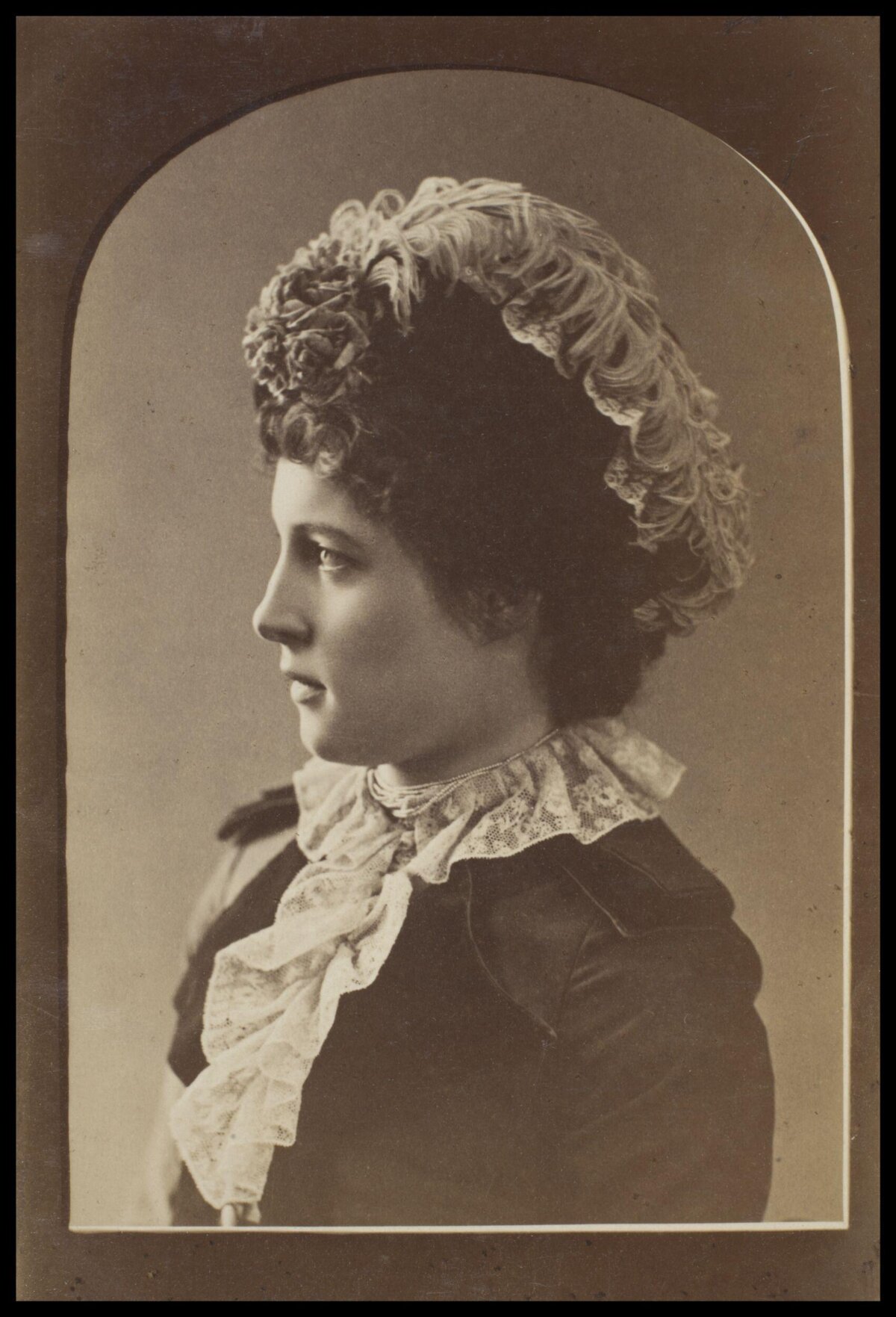 Vintage Profile Portrait of Victorian Woman