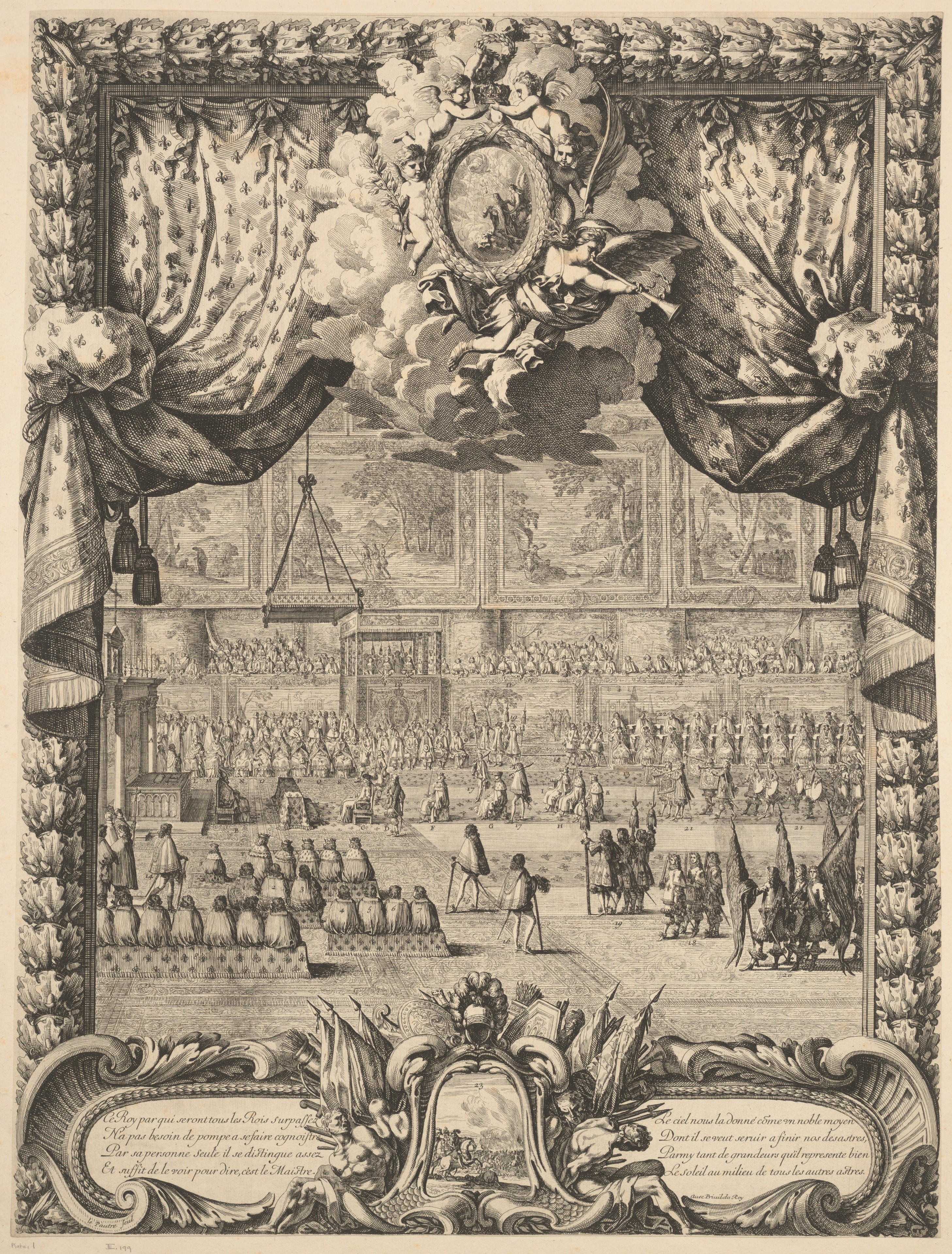 17th Century Royal Ceremony Engraving