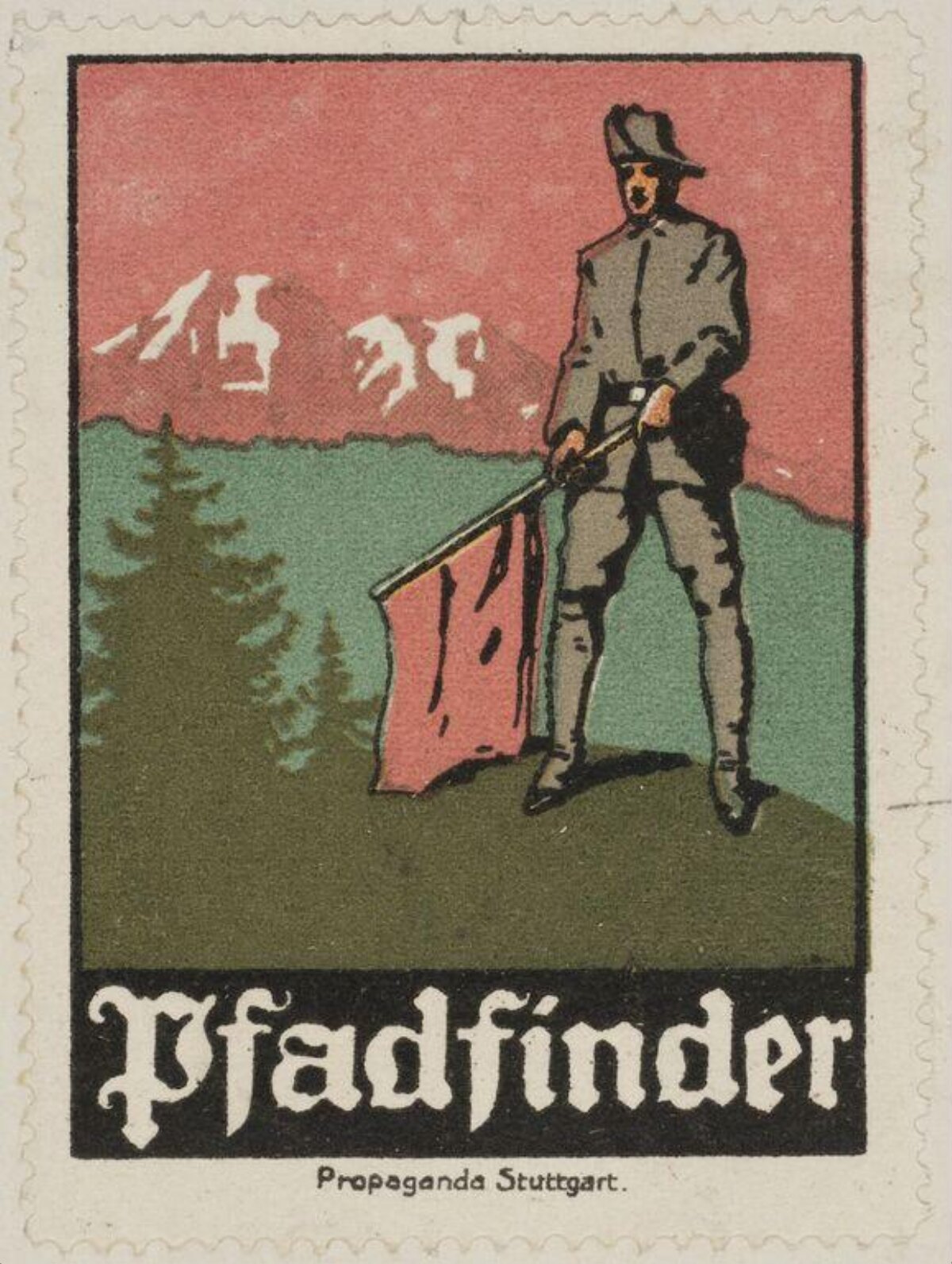 Vintage German Pfadfinder Propaganda Stamp