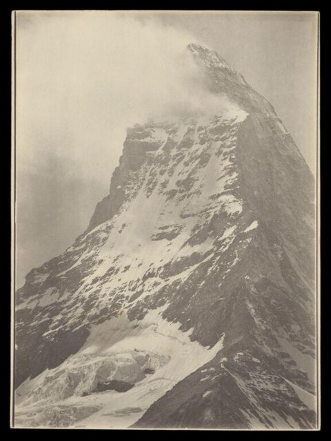 Snow-covered Steep Mountain Peak