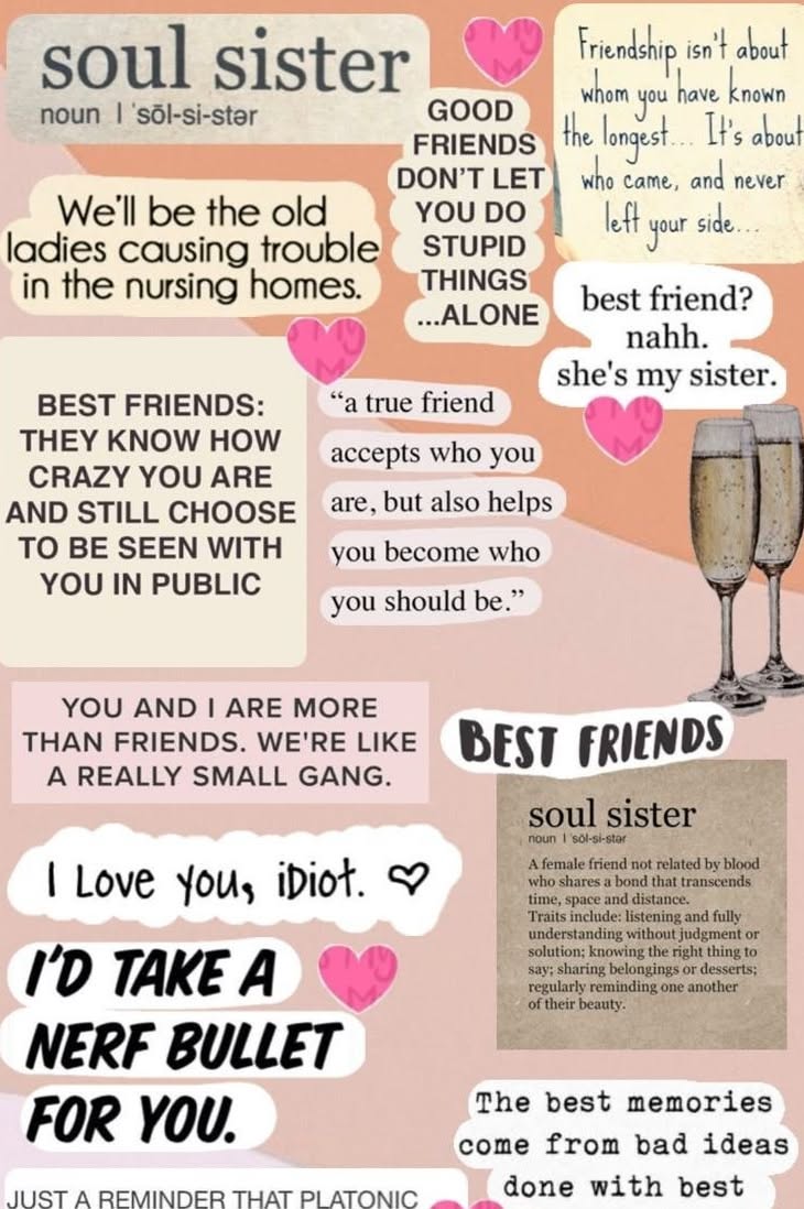 Soul Sister Friendship Quotes Collage