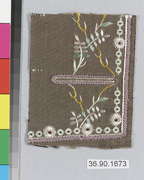 Antique Embroidered Textile Fragment