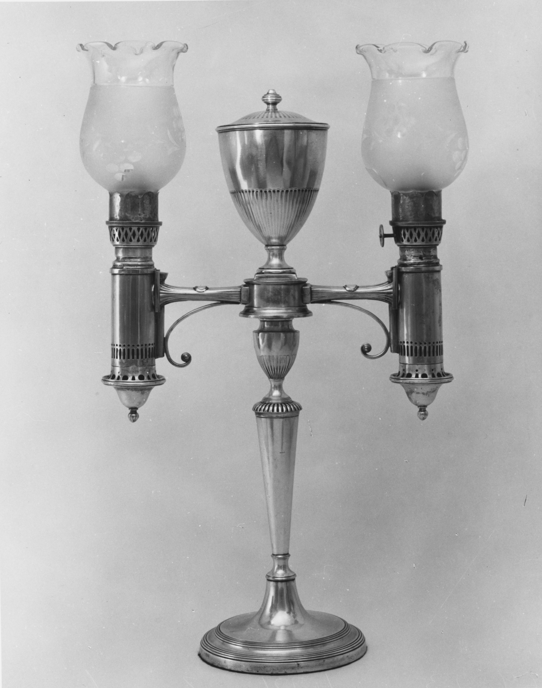 Vintage Silver Double-arm Table Lamp