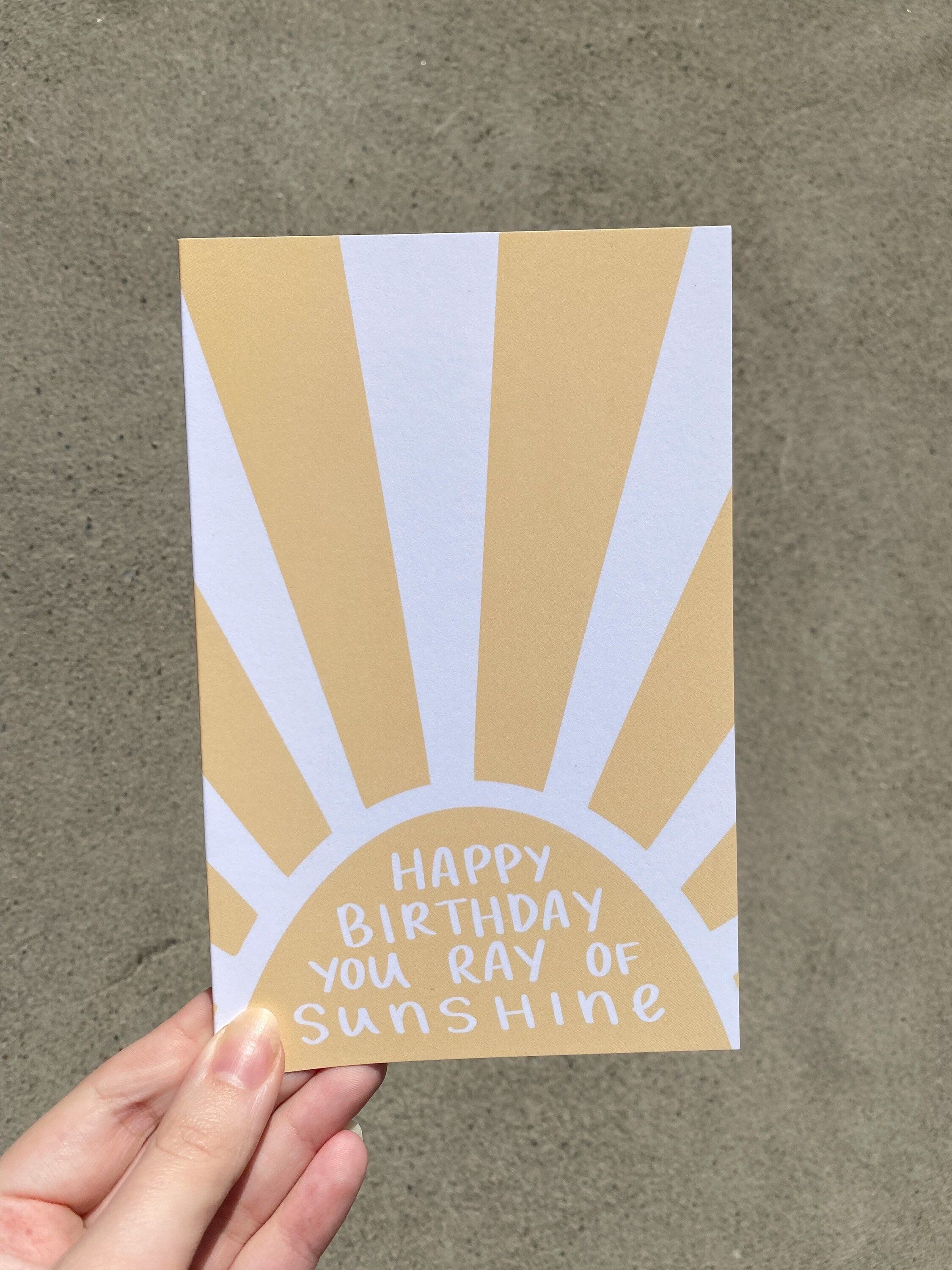 Sunshine Themed Birthday Greeting Card