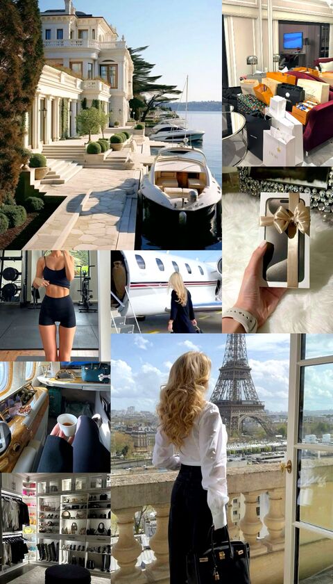 Luxury Lifestyle Mood Board Collage