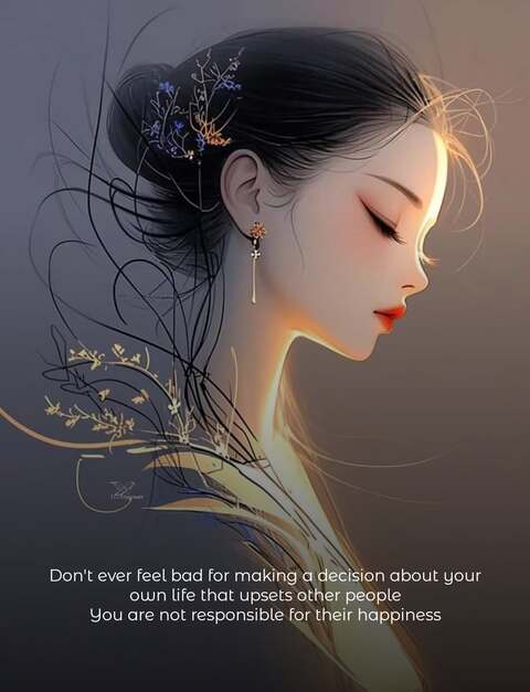Stylized Woman with Motivational Quote