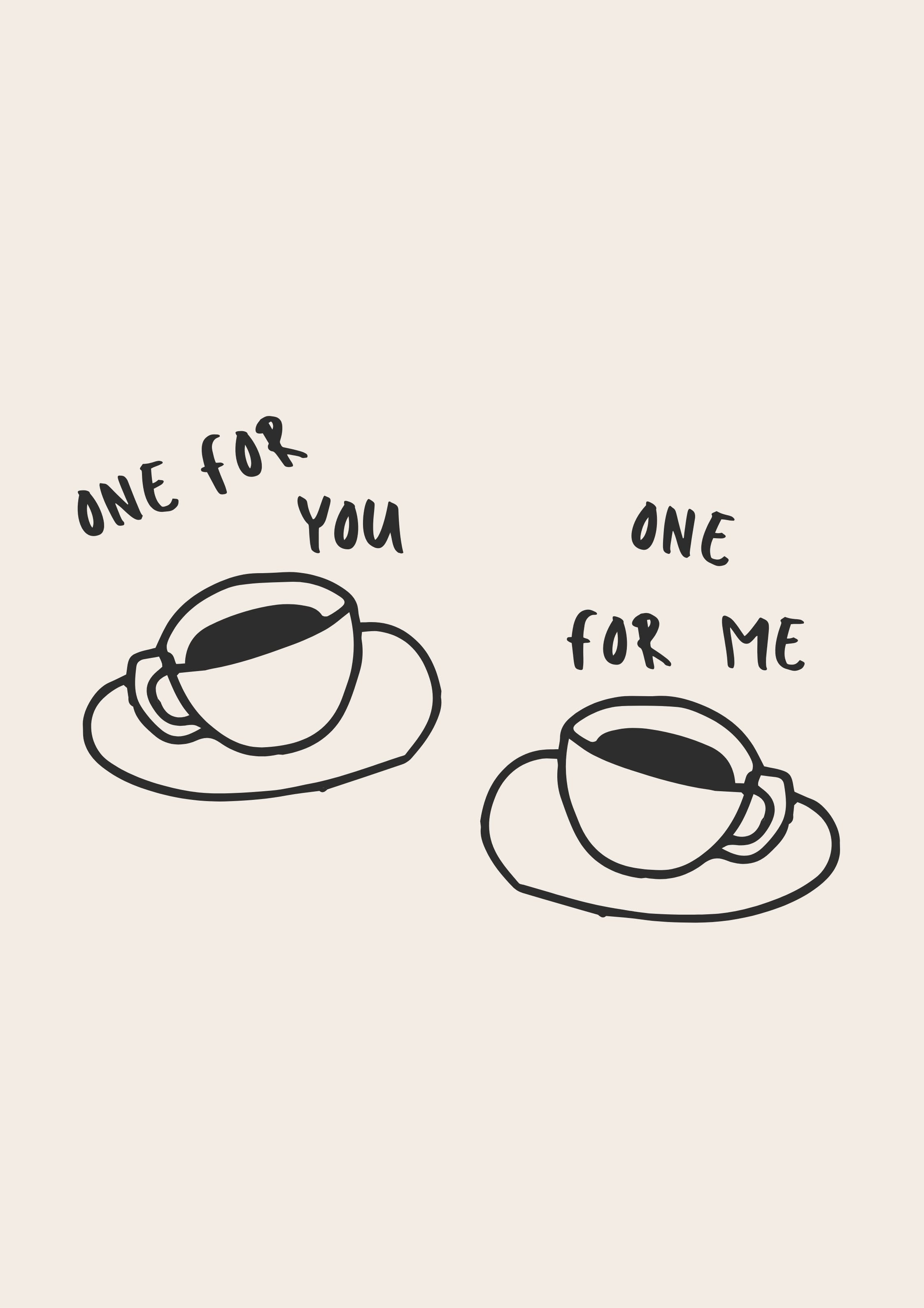 One For You One For Me Coffee Cups