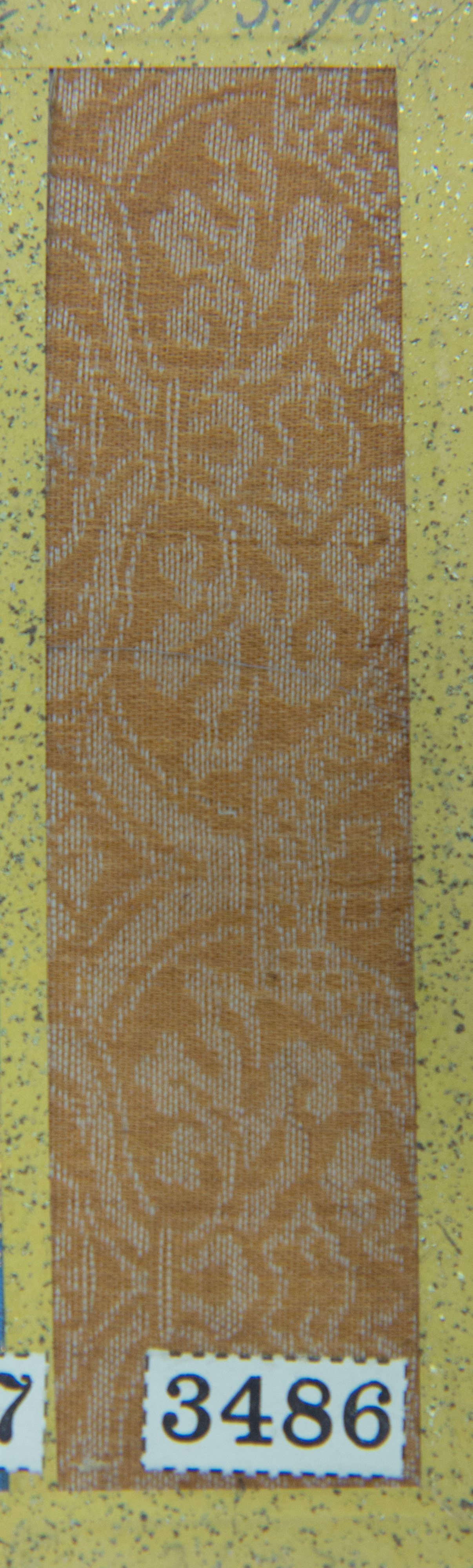 3486 Brown Patterned Fabric Swatch