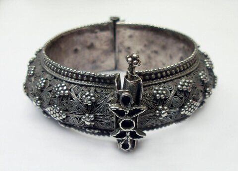 Antique Silver Filigree Bracelet