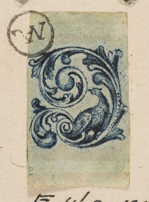Antique Decorative Initial Woodcut