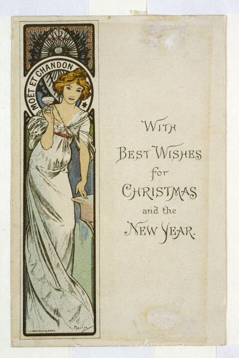 Vintage Moët et Chandon Christmas Greeting Card