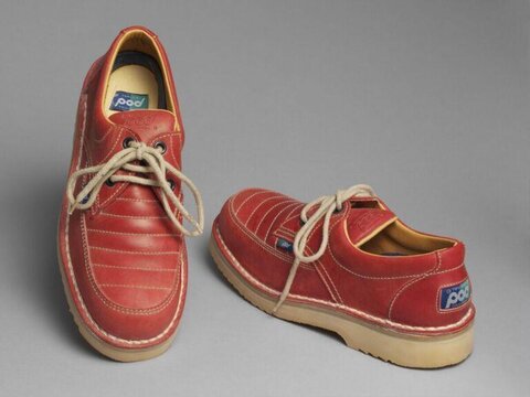 Pair of Red Pod Leather Shoes