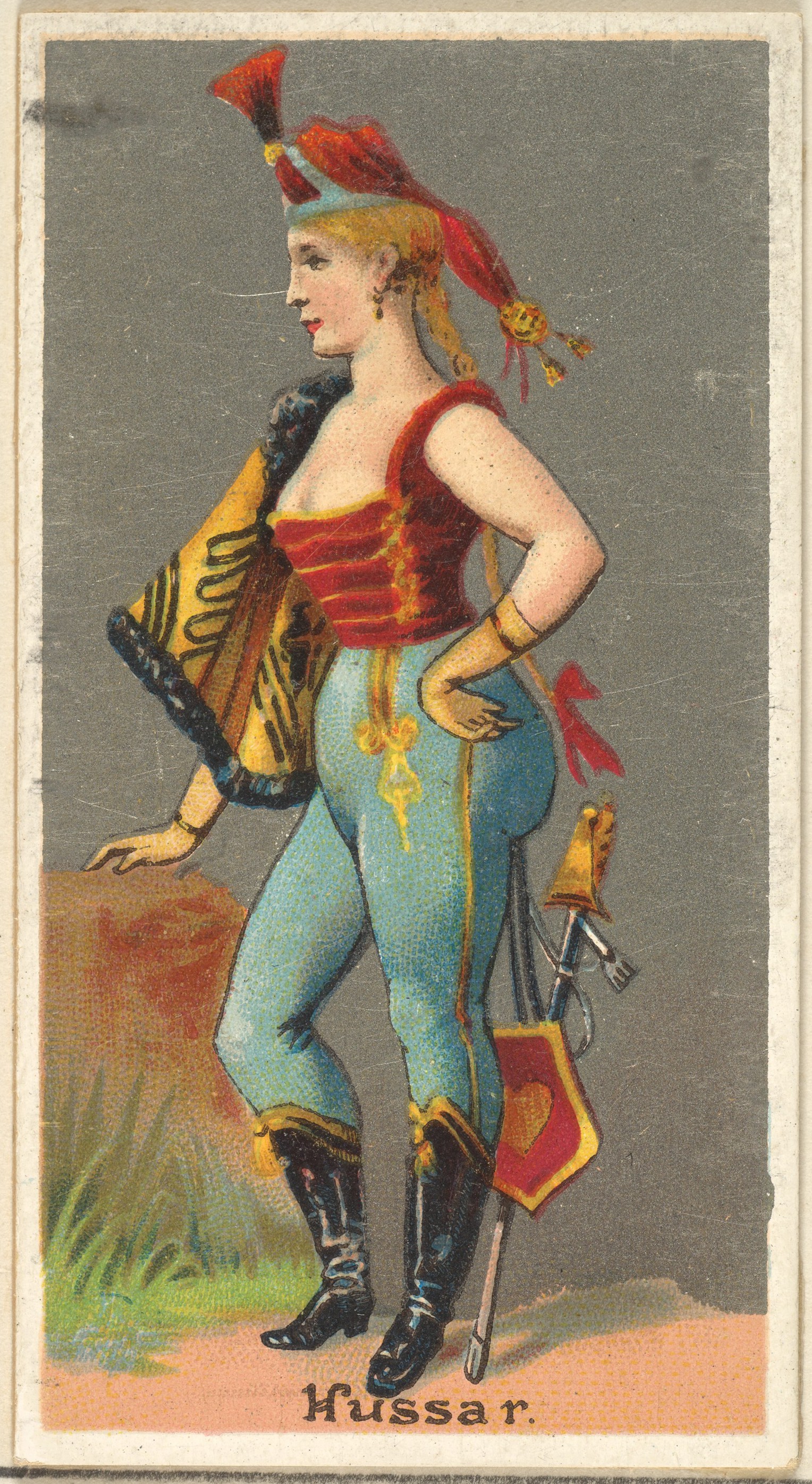 Vintage Woman Hussar Illustration