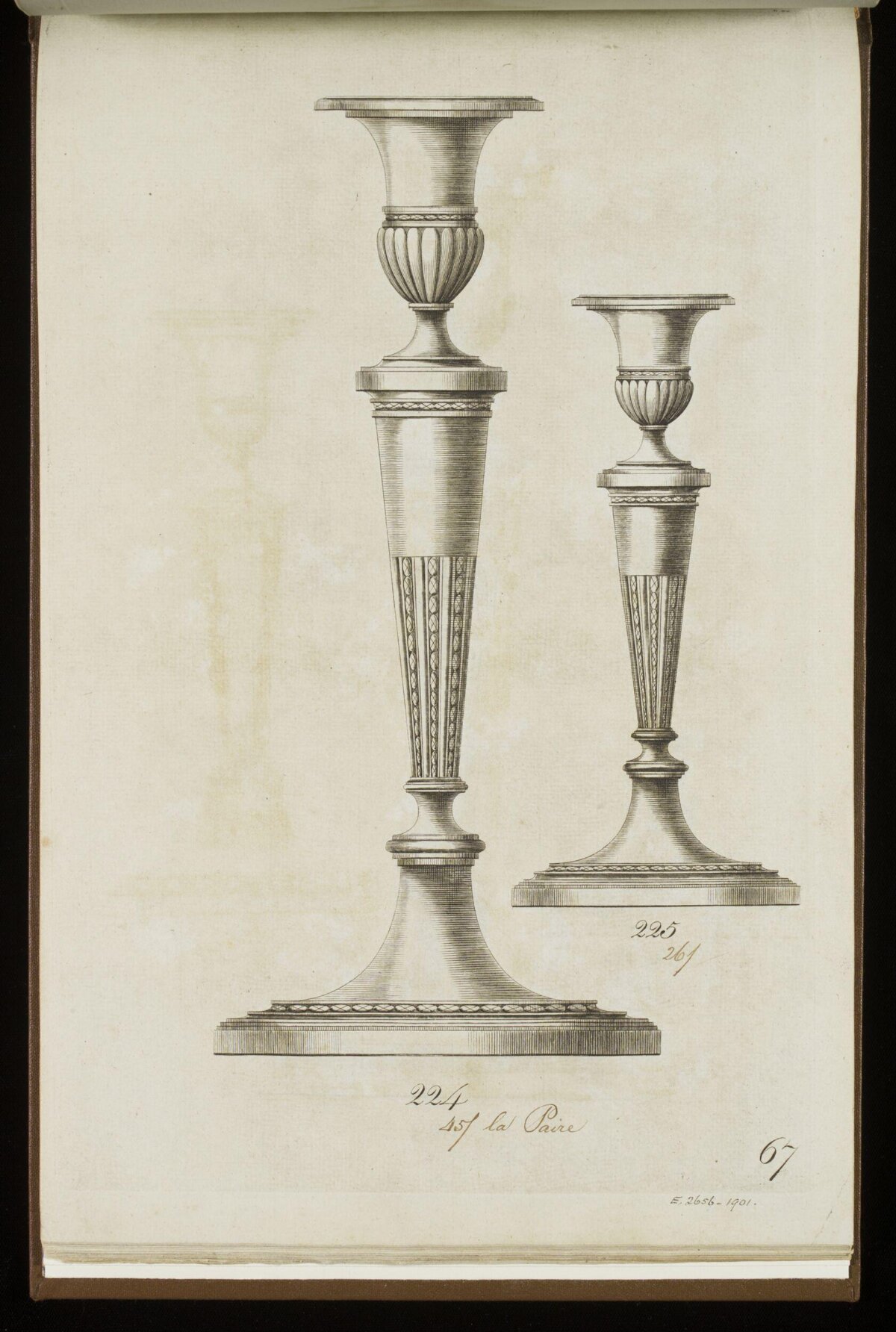 Two Candlesticks Design Drawing