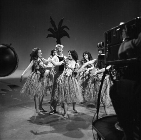 Filming Hula Dance on TV Set