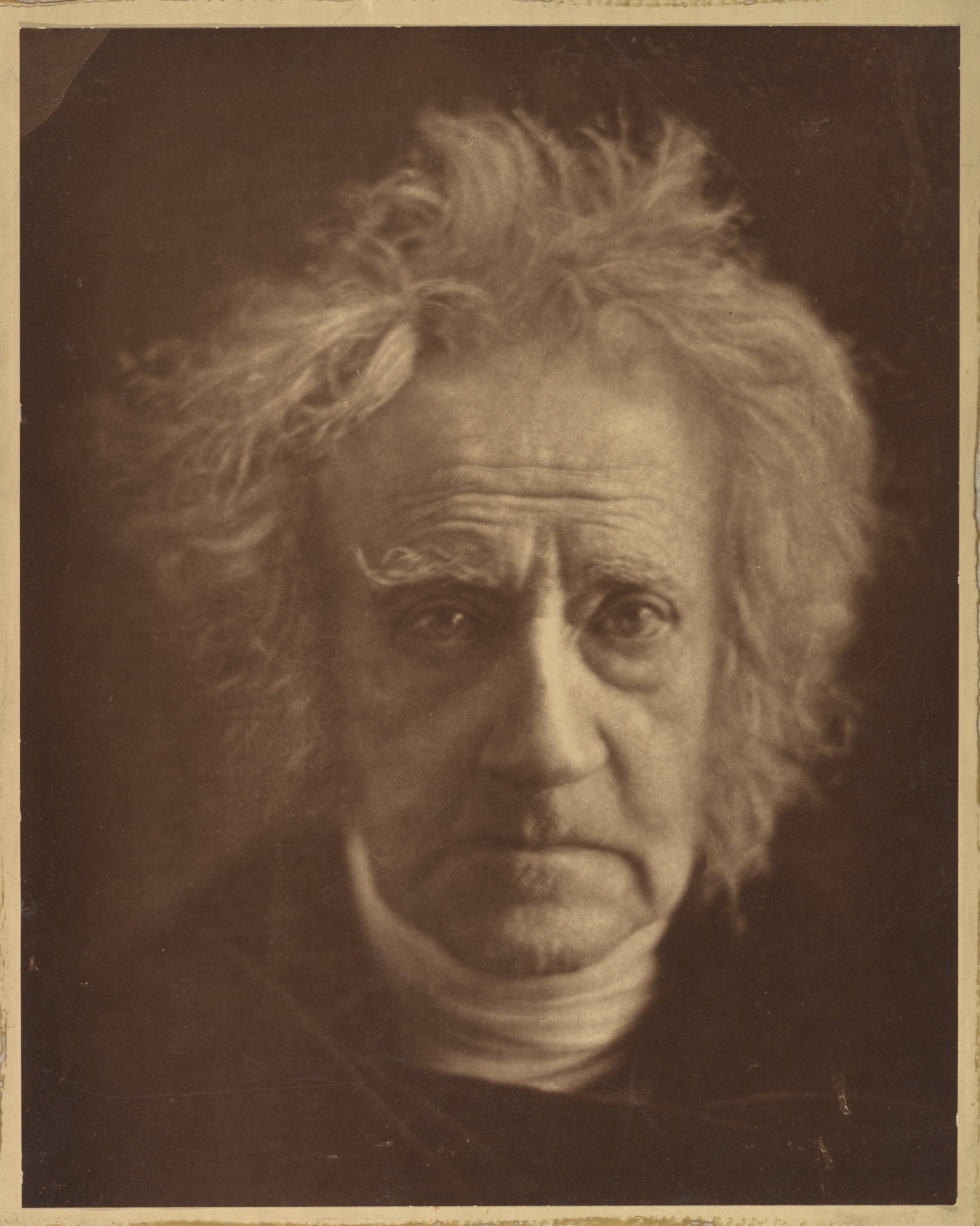 Vintage Sepia Portrait of Elderly Man