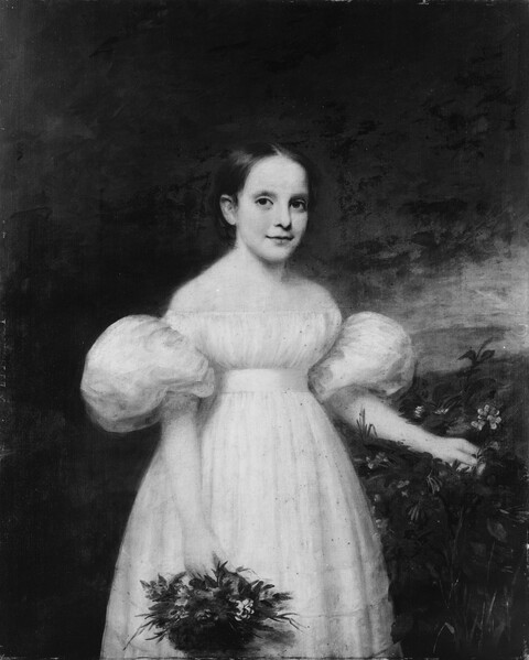 Portrait of Young Girl With Flowers