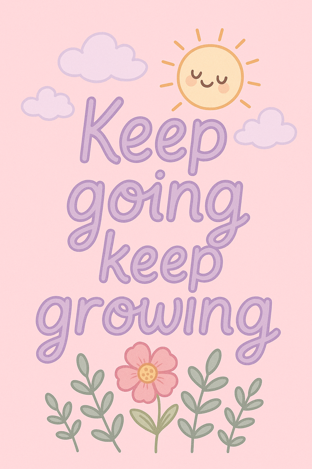 Keep Going Keep Growing Motivational Poster