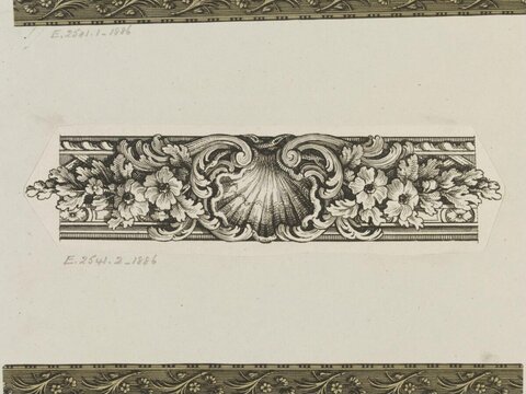 Engraved Shell and Floral Ornament
