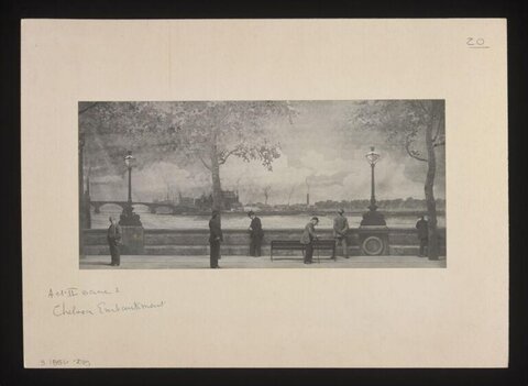 Chelsea Embankment Riverside Scene